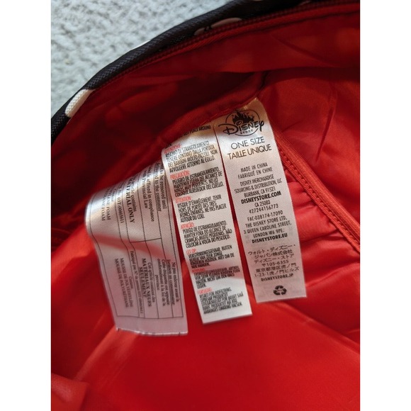 Disney Store Mickey Mouse Backpack All Over Print Black Red‎ White Adult School - Picture 6 of 11